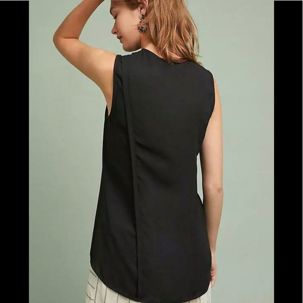 ANTHROPOLOGIE Maeve Black La Vista Top - Picture 3 of 8